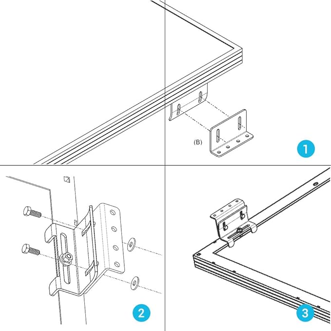 Renogy Solar Panel Mounting Curved Z Bracket-Set of 4 for RV, Boat, Roof, Wall and Other Off Gird Installation, 1 Set