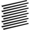 LC LICTOP Aluminum Angle Stock, Metal Corner Guards, Peel and Stick L Shaped Wall Door Frame, Cabinet Protectors Edge Trim Molding, 13.9in L x 0.4in-0.6in W x 0.07in T, 4Pcs Black