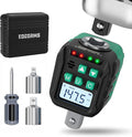 1/2-Inch Digital Torque Adapter, 7.38-147.5 Ft.lb/10-200 N.m, Electronic Torque Wrench Converter with ±2% Accuracy, Preset Function, Data Storage, 3/8” & 1/4” Adapter for Bike, Moto, Car