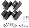 Solar Panel Mounting Z Brackets, Lightweight Aluminum Corrosion-Free Mounting Brackets, for RVs, Trailers, Boats, Yachts, Wall and Other Off Gird Roof Installation, 1 Set of 4 Units, Black