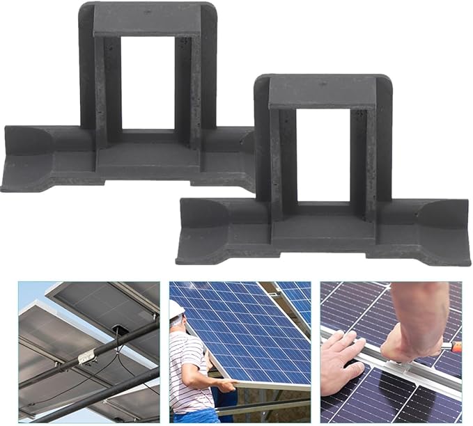 Hemoton 12pcs Solar Panel Drain Clips Water Guide Clamps 30mm for Outdoor Solar Module Mud Drainage and Cleaning Accessories