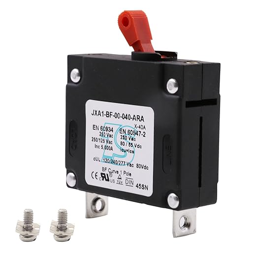 40 Amp AC/DC Red Single Pole Toggle Boat Magnetic Circuit Breaker