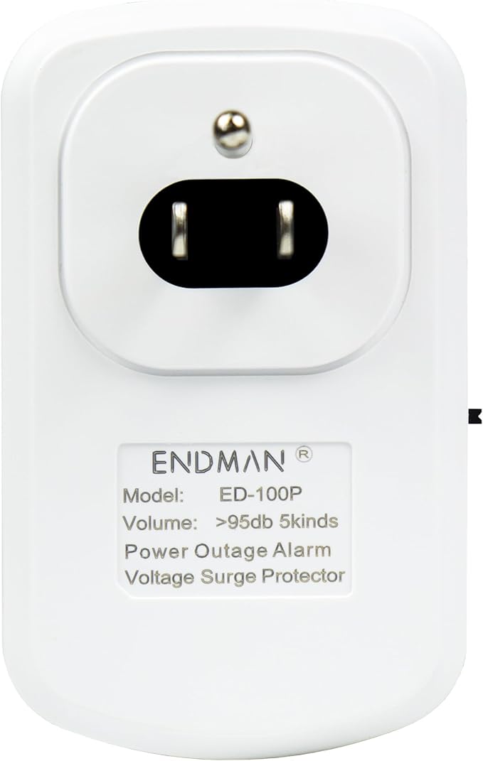 Refrigerator Surge Protector with 120dB Power Failure Alarm - 3-Min Delay Voltage Guard for Garage Freezers & Medical Fridges - Prevents Compressor Damage & Food Spoilage from Outages (15A)