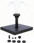 Solar Fountain Pump, 7V 1.4W Solar Fountain Pump for Bird Bath, Solar Water Pump Monocrystalline Silicon Square Floating for Garden, Ponds and Outdoor