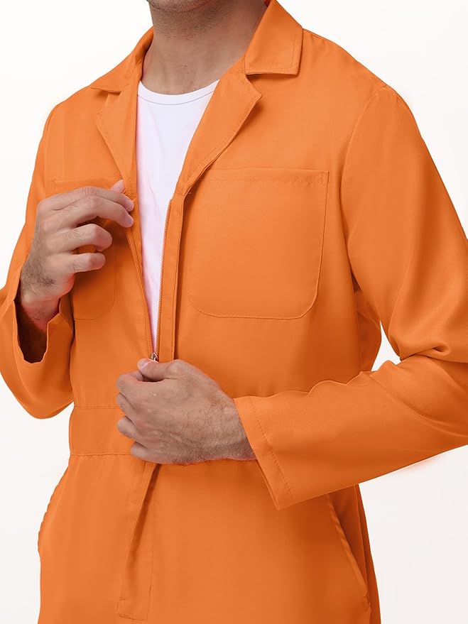 Coveralls for Men Work – Halloween Cosplay Costumes Long Sleeve Jumpsuit Mechanic Workwear
