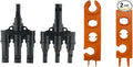 Solar Branch Connector Y-Connector, for Parallel Connection Between Solar Panels 1000V/1500V 50A, Complimentary MC-4 Wrench Assembly and Disassembly Crimping Tool, （MFFF/FMMM 1Pack