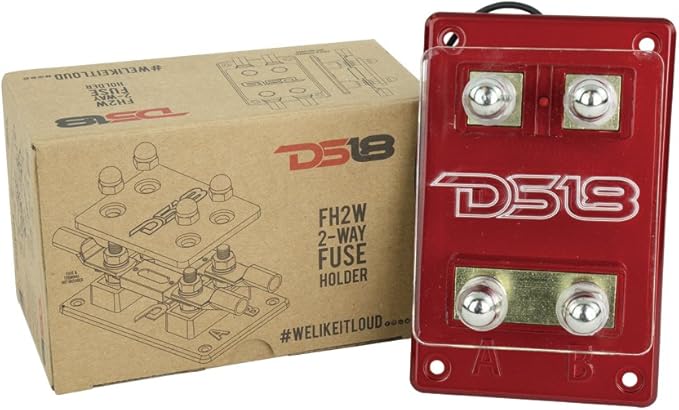 DS18 FH2W 2-Way Fuse Holder with 12 Volt Red LED Power Indicator