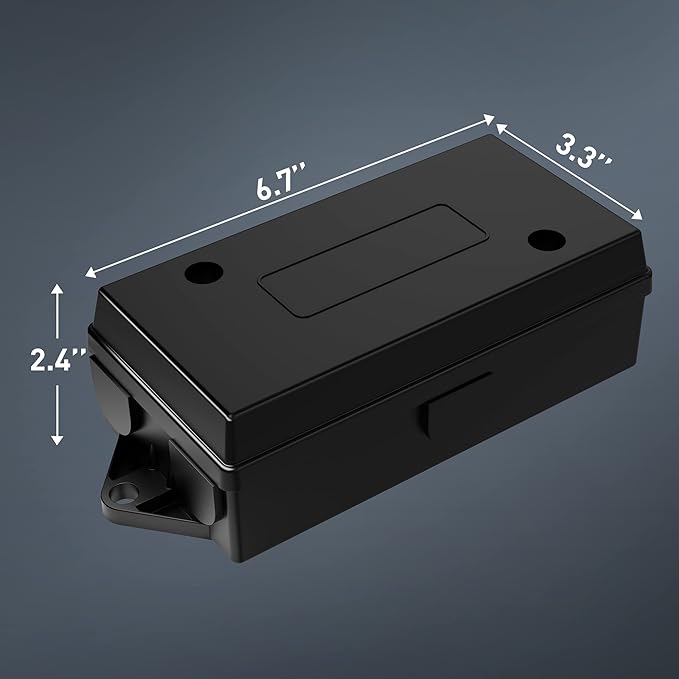 MICTUNING 7 Way Electrical Junction Box - 7 Gang Trailer Wire Connection Box Weatherproof for Rewiring Camper RV Caravans Boat Light 7 Way Trailer Wire Connectors