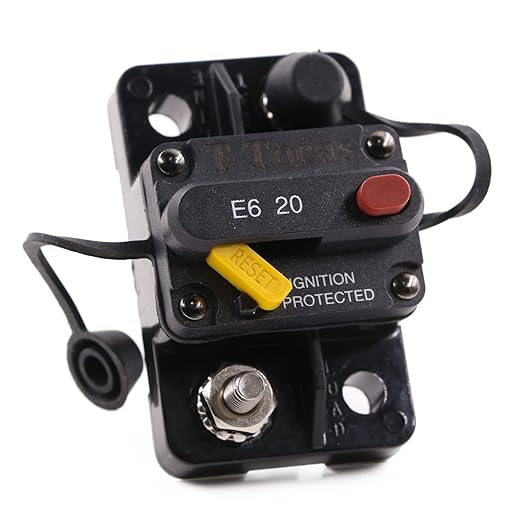 E69 20 Amp Circuit Breaker Manual Reset Waterproof IP66 Protection Mini Surface Mount IP66 20A Switchable