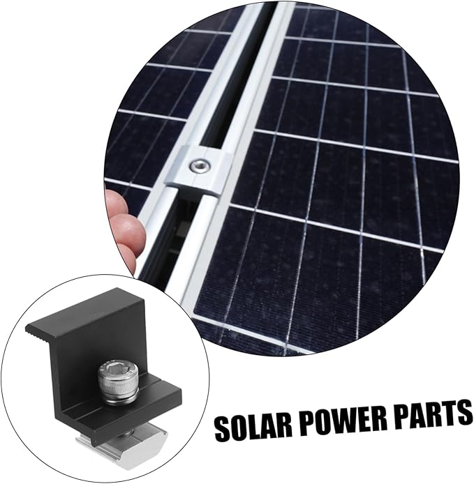 TOYANDONA 4Pcs Solar Panel Mounting Brackets Durable Aluminum Bracket for Easy Installation Versatile Solar Mounting for Rv Roof and Off Applications