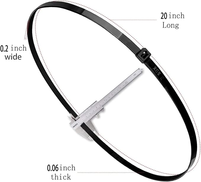 Long Zip Ties100 per pack 20 inch Large wire ties with 70 lbs Tensile Strength Big Cable Ties Black,by BAIYIDA