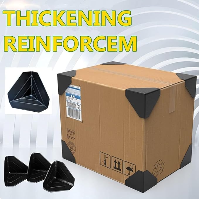 Shipping Box Corner Protectors (60-Pc Set) Plastic Packaging Edge Protectors, Carton Packing Corner Guard Frame Corner Protectors 60 Type Handcraft Packaging Protector for Express Box Packaging.