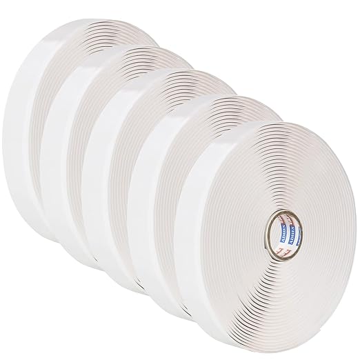 ADHES Premium Butyl Sealant Tape 3/4" x 30 'x 1/8", 5 Rolls White Butyl Rubber Sealant Tape for RVs, Vehicles, Marine and Home Repair – Ideal for Headlights, Windows, Doors, and Windshields