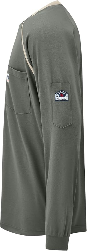 FR Shirts for Men 100% Cotton 5.5oz Lightweight NFPA2112/CAT2 Flame Resistant Shirts for Men Long Sleeve