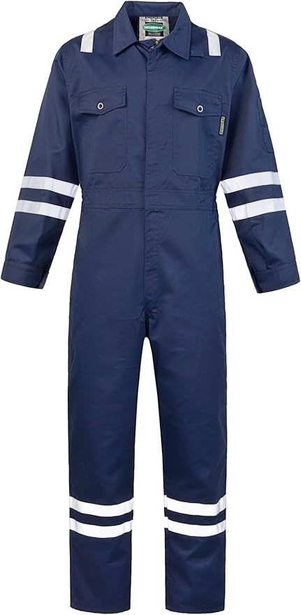 Men's Work Coverall High Visibility Overalls Mechanics Coveralls Workwear Jumpsuit with Multi Pockets