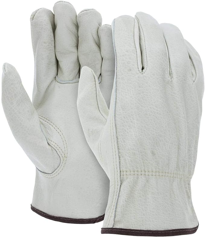 ATERET 36 Pairs 3X-Large Heavy Duty Durable Cowhide Leather Work Gloves I Driver Gloves for Truck Driving, Warehouse, Gardening, Farming