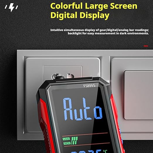 USB Rechargeable Digital Multimeter, 2026 Upgraded Fs899l Multimeter, Automatic Digital Display Multimeter Tester for Home and Industrial Electrical Issues, Multimeter Tester (FS899L)