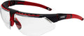 Honeywell Uvex by by Avatar Safety Glasses Red Frame with Clear Lens & Anti-Scratch Hardcoat (S2860)