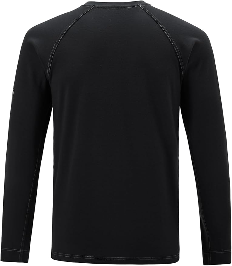 FR Shirts for Men Light Weight Flame Resistant Henley Shirts Long Sleeve Shirts HRC2/CAT2 6.5oz 100% Cotton