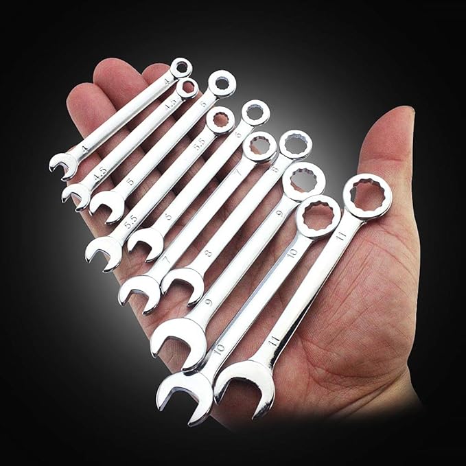 SPEEDWOX Ignition Wrench Set SAE Metric Small Open and Box Wrenches Mini Spanner Set Combination Wrench Set with Portable Storage Pouches
