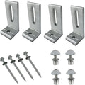 Solar Panel Mounting L Bracket 4 Units for RV Boat Off Grid Roof, Support 10w/20w/50w/80w/100W Solar Panel