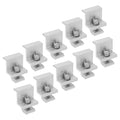 Solar Panel Clamps Z Brackets 10PCS Aluminum Mounting System Grounding Clip Lug (30mm)