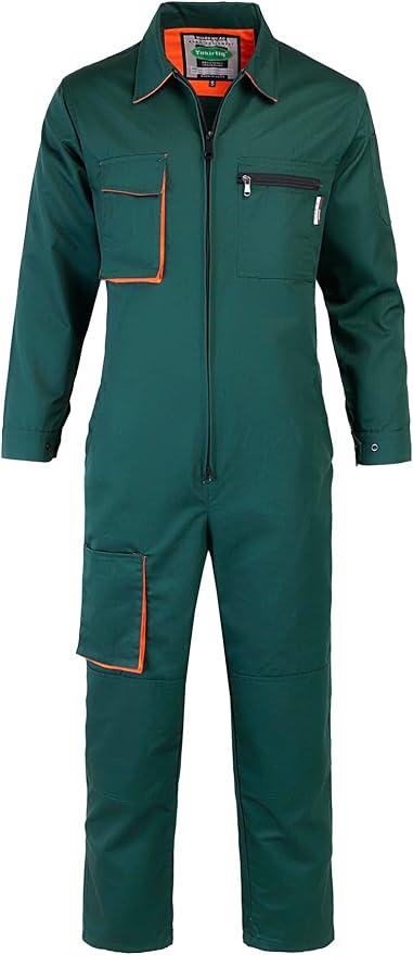 Men's Coveralls Mechanic Work Jumpsuit Multi Pockets Overalls Long Sleeve Workwear Coverall