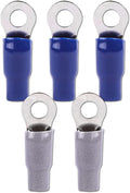 Skar Audio 4 Gauge (5/16") Nickel Plated Premium Ring Terminals (5-Pack)