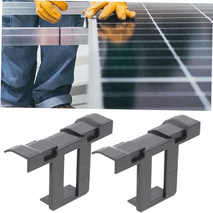 12pcs Photovoltaic Panel Water Guide Clips for Solar Panel Drainage 40mm Water Clamp Clips Function