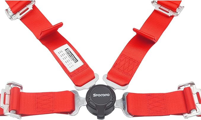 4 Point Racing Harness 2" Nylon Straps, Cam Lock Style (Pack of 1)