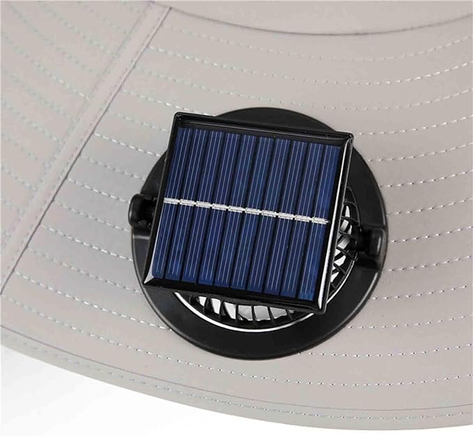 Solar Fan Hats for Men Women Wide Brim Sun Hat with 2 Fan Outdoor Solar Power Fishing Hat Sun Protection Summer Hats