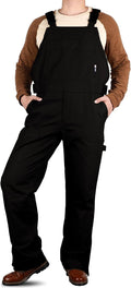 BOCOMAL Men's FR Bib Overalls Duck Canvas Leg Zipper Fire Resistant/Flame Resistant Workwear Relaxed Fit Unlined