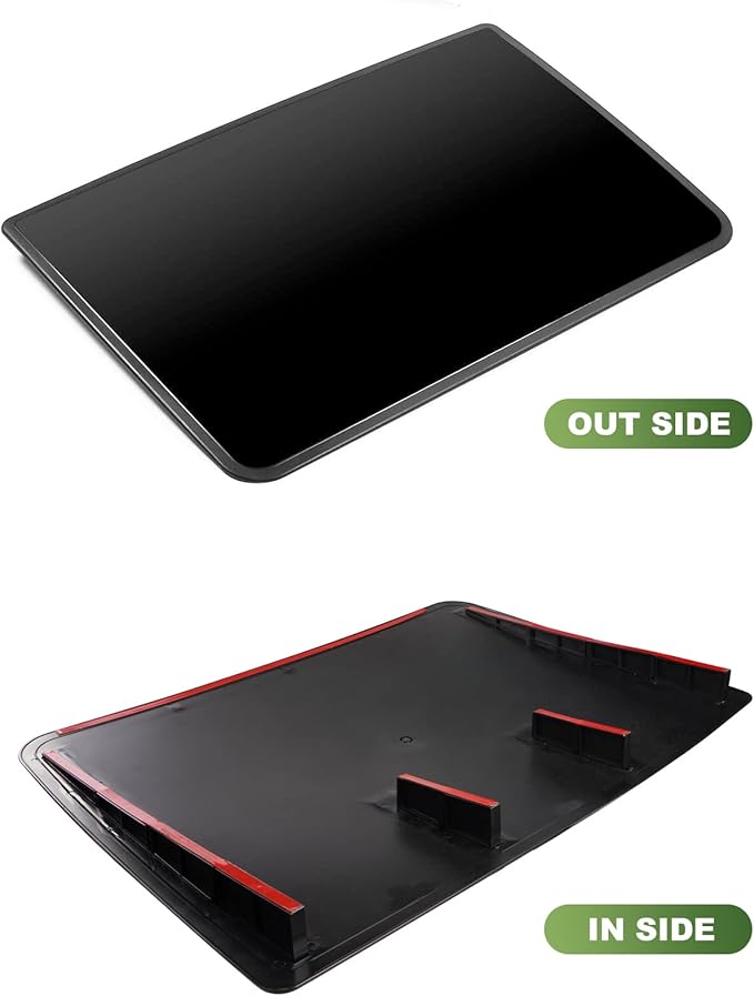 Car Sunroof Wind Deflector, Universal Car Sunroof Cover, Vent Insulator with Insulation Waterproof Surface, Moonroof Visor, with Waterproof Double Side Tape 28.5×19.5×1.5 Inch