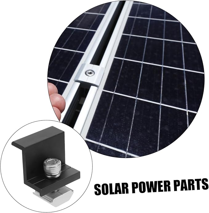 Toyvian 4pcs Photovoltaic Bracket Pressing Aluminum Solar Panel Stand Solar Panel Mounting Frames