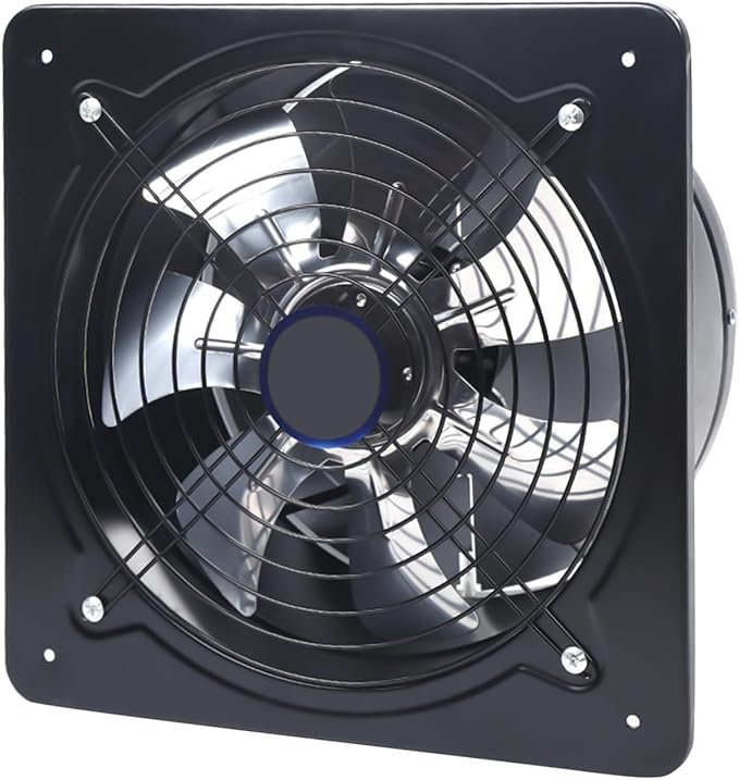 12'' Explosion Proof Exhaust Fan, 110V 125W Industrial Axial Flow Fan Utility Blower Ventilator Extractor Factory Extraction Ventilation for Kitchen, Warehouse, Workshop, 2800RPM