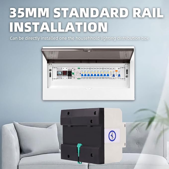 Dual Power Automatic Transfer Switch Selector Uninterrupted Power 2P 63A 100A 125A Photovoltaic Automatic Changeover Toggle Switch Din Rail ATS PV Solar Inverter UPS (125A(PV))