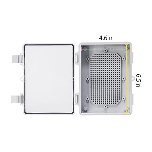 Waterproof Electrical Box Engineering Grade ABS Plastic Outdoor Junction Box Wall Durable DIY Enclosure for Wiring Connections and Protection Clear(7"x5.1"x3.5")