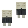 25A DC 12V-14V Auto Reset Circuit Breaker ATC/ATO Low Profile T1 Mini Blade Fuses Breakers for Car Trucks Marine Boat RV Solar and More,2 Pack