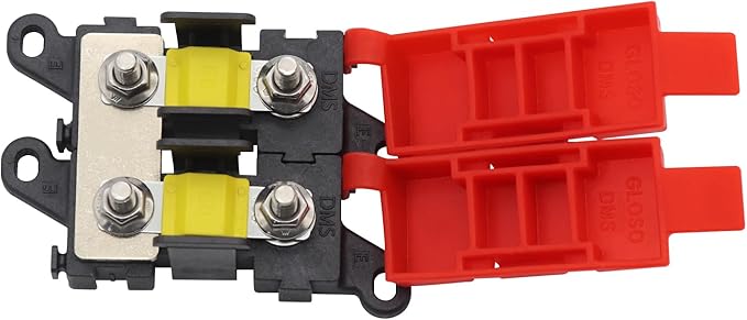 2way Midi Fuse Holder Car Audio Marine Boat Brass Fuse Block with Midi Fuses 100A 60A 30A Silicone Rubber Cover