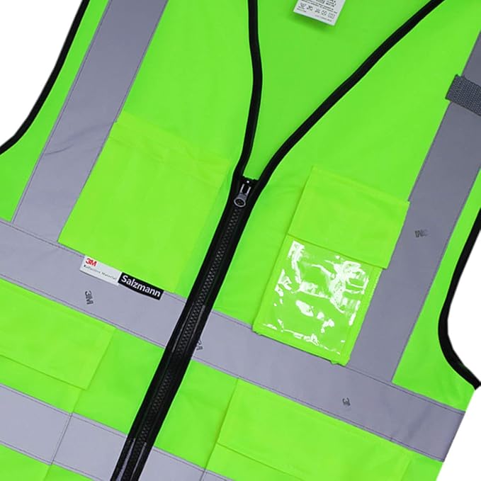 Salzmann Multi-Pocket Working Vest - Reflective Vest - Made with 3M Reflective Material