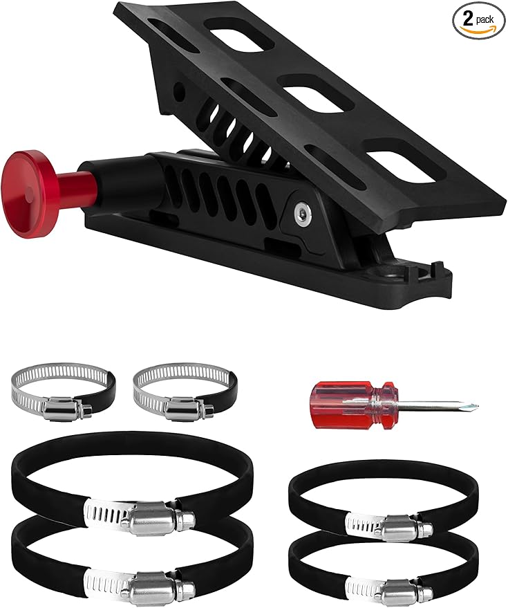 2 Pieces Universal Fire Extinguisher Mounts for Vehicle, Adjustable Roll Bar Fire Extinguisher Mount Holders Kit, Compatible with Jeep Wrangler JLJLU JK TJ UTV Cam-Am X3 Ranger Polaris RZR