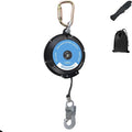 33FT Web Self Retracting Lifeline, Shemior No Tangle Lightweight Housing SRL, Self Retractable Safety Lanyard, Fall Arrest Protection PPE Gear for Roofing Construction, OSHA/ANSI Compliant