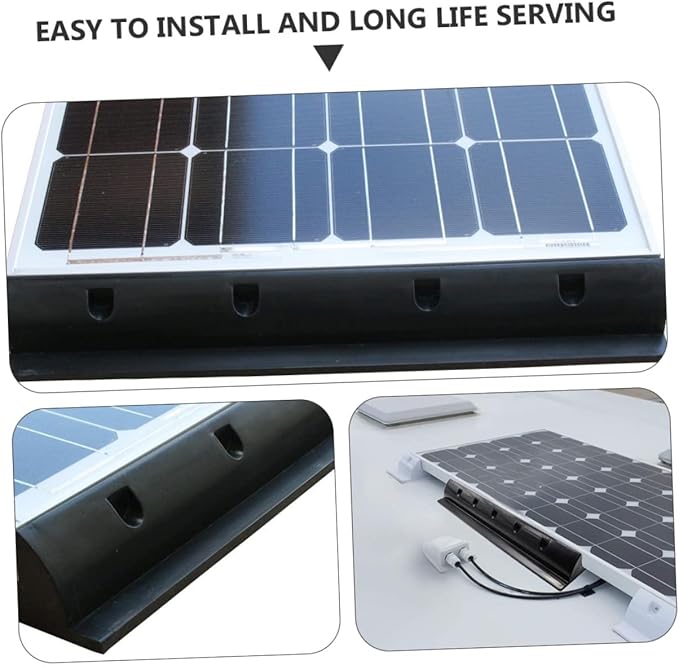 BESPORTBLE 2pcs Solar Panel Rack Brackets Abs Mounted Support for Roof Rv Boat Easy Installation High Insulation Performance