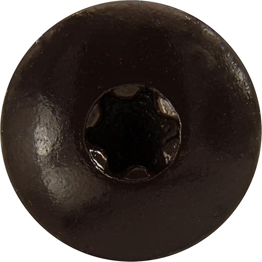 10 x 1 Dark Brown - Low Profile Star Head Roofing Screws - HI-LO Thread - Metal to Wood - T25 Torx Drive Head - EPDM Washer. 1 x 250 Count Bag - 250 Screws