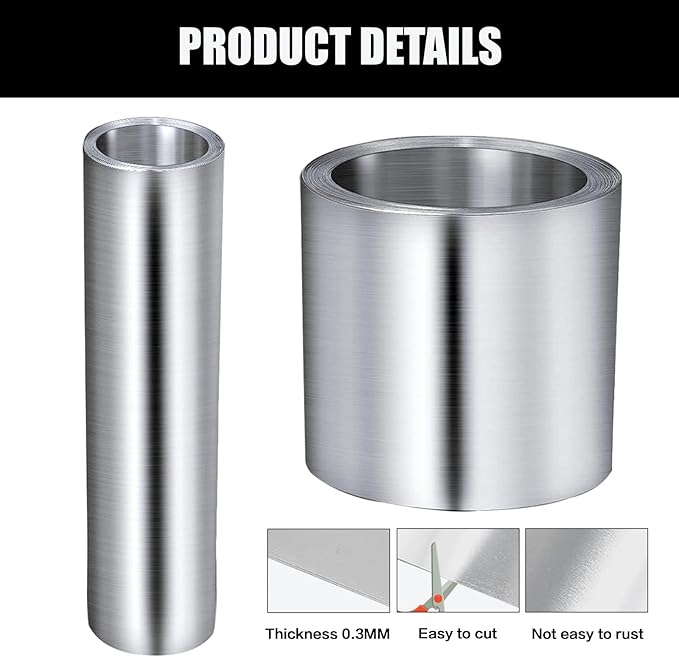 Aluminum Flashing Roll Roof Flashing,40inch*50Ft Metal Roofing Flashing,0.3mm Thickness Aluminum Roof Panels for Sealing Windows Doors Siding Roofing Preventing Roofing Stains and Moss