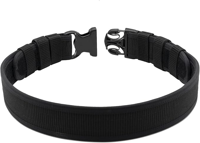 TACNEX Duty Belt w/ 4 Keepers 2.25" Nylon Stiff Utility Belt Police Correctional Officer Work Patrol Gear Carrier L