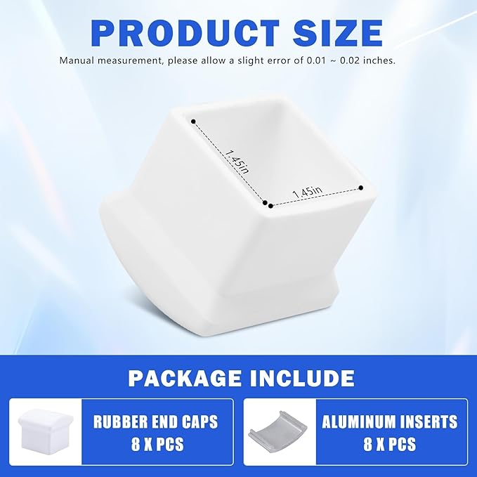 AC36-2 Ladder Rubber End Caps Fit for Werner Extension Ladder Stabilizer, Ladder Standoff/Stabilizer AC78 & AC76, Ladder Bumpers Ladder Standoff Pads Fit for Keller Little Giant ladders-8 Pack
