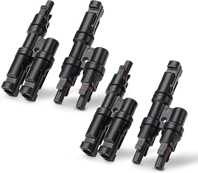 BougeRV Solar Branch Connectors Y Connector for Parallel Connection Between Solar Panels FMM+MFF (2 Pairs)