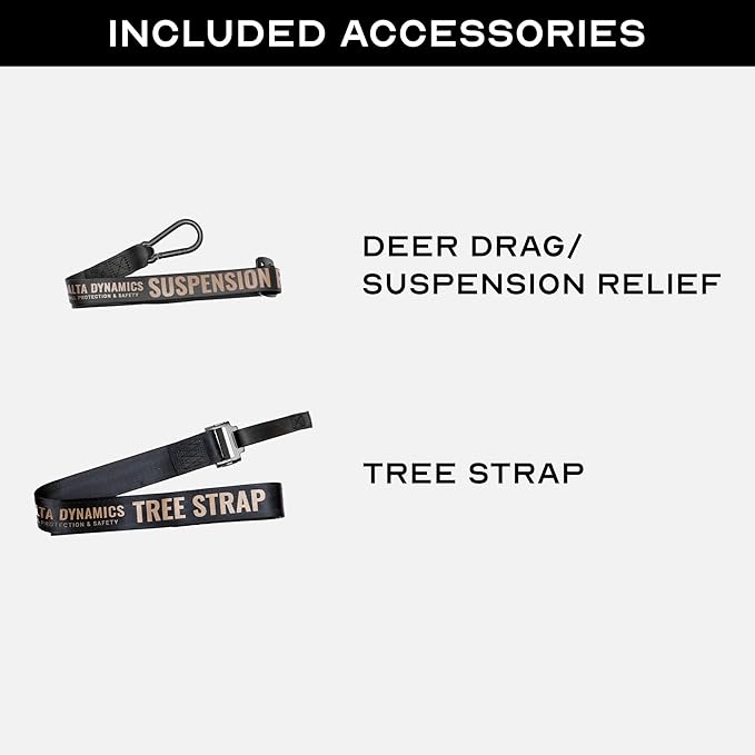 Malta Hunting Safety Hunter's Elite Safety Harness Set with Tree Strap, Deer Drag/Suspension Relief Strap