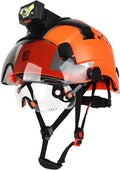 Safety Helmet Hard Hat with Detachable Headlamp Light and Visor Construction Hardhats for Men ANSI/ISEA Z89.1 Certified